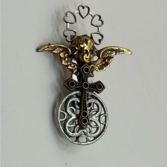 Treska Vtg Angel cherub brooch - Picture 3 of 7
